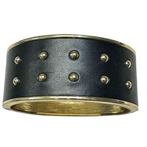 Black and Gold Studded Bracelet